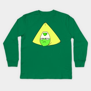 Peridot Unamused Kids Long Sleeve T-Shirt